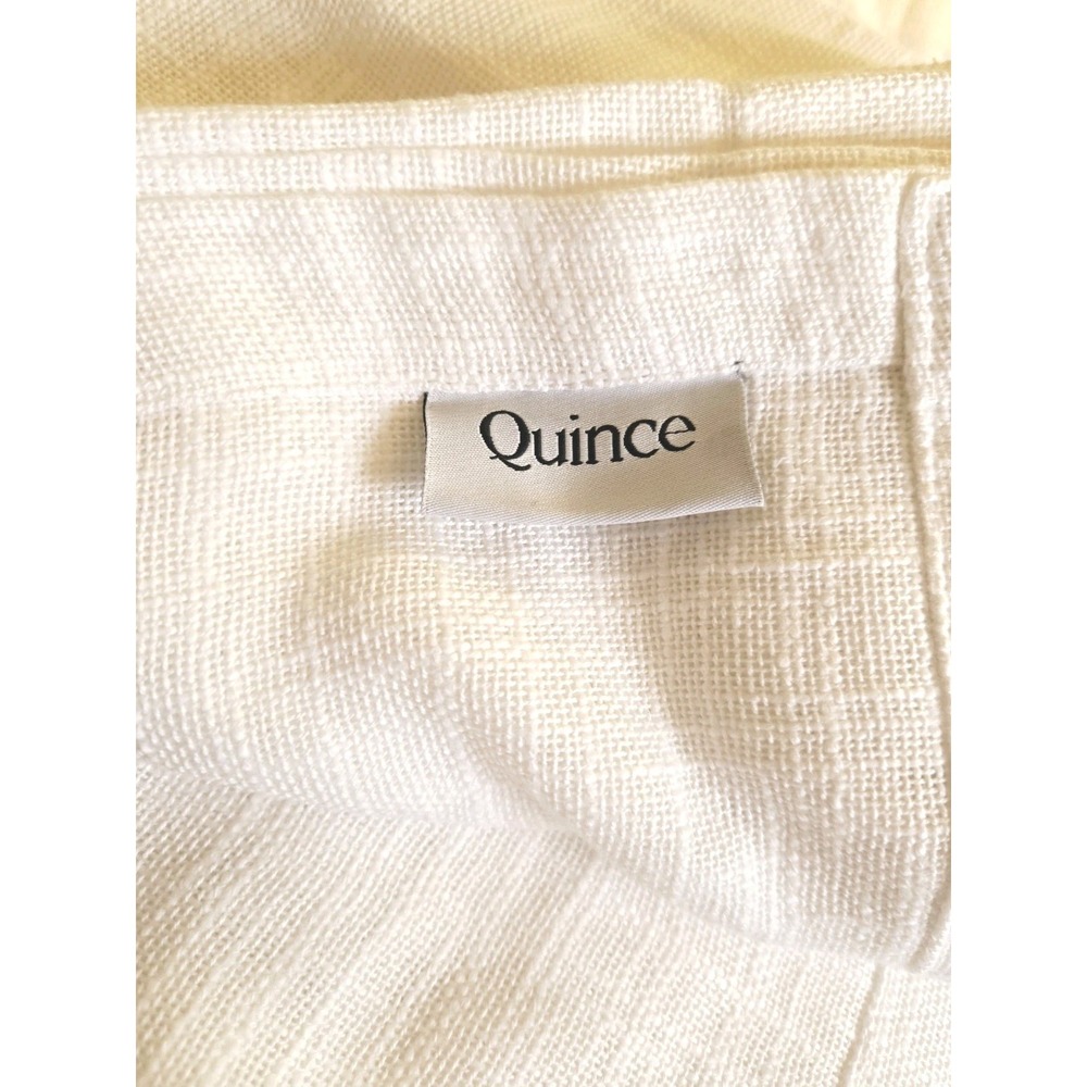 Quince 100% Cotton Sheer Curtains Set of 2 48" X 108" White NEW! Open Box $109 - Picture 7 of 8